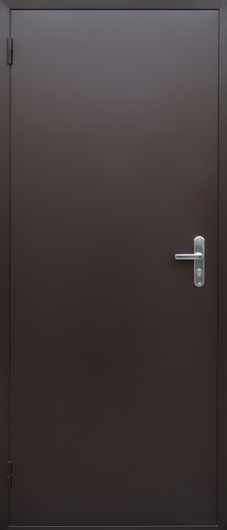 Металлическая дверь с тёмно-коричневым порошковым окрашиванием Металлическая дверь с тёмно-коричневым порошковым окрашиванием